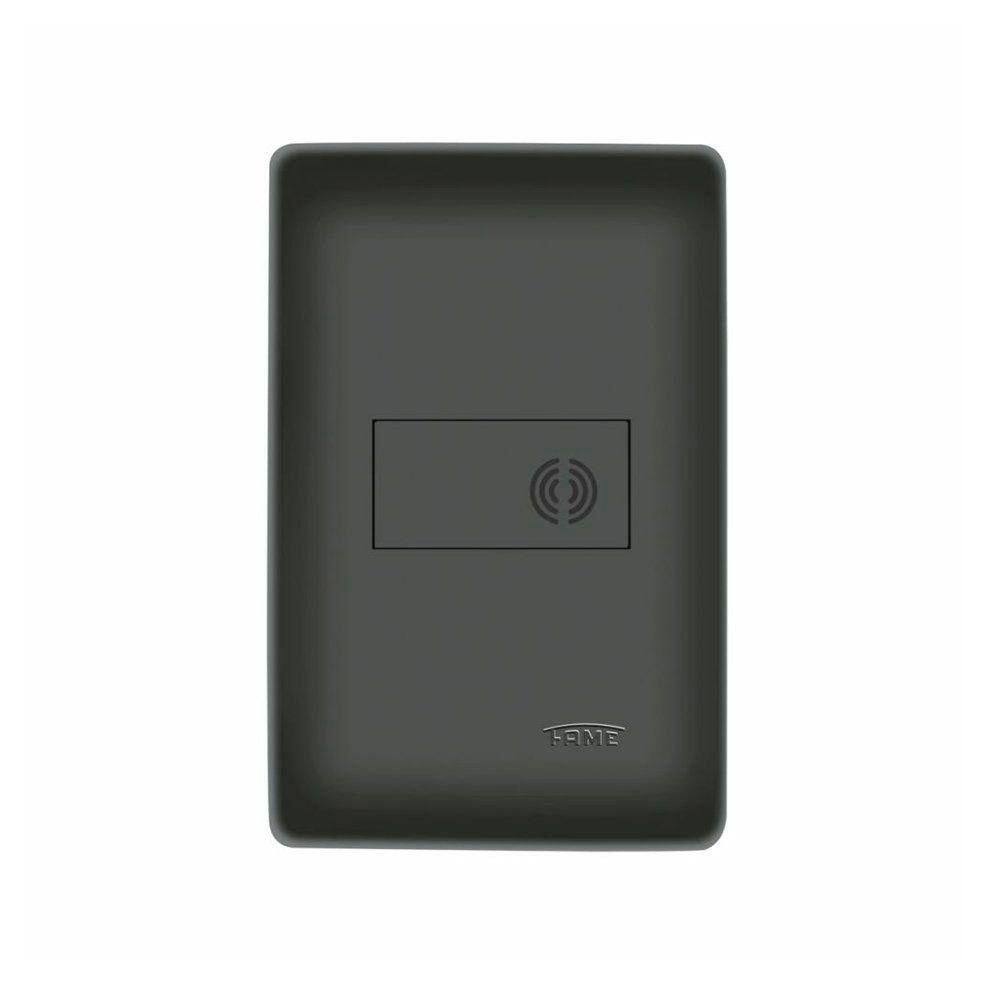 Cigarra Fame Habitat Black De Embutir Com Placa 4x2 Preta