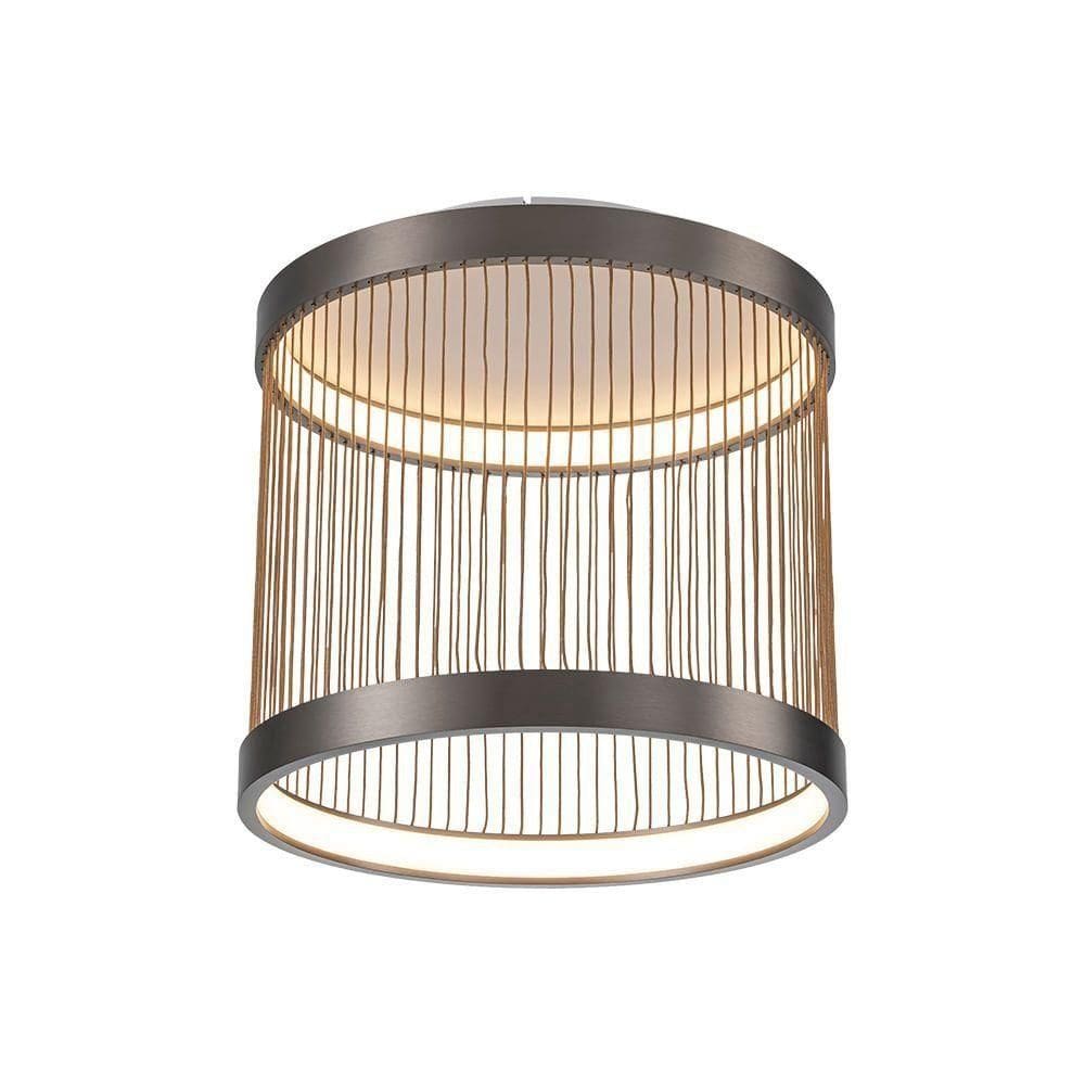 Plafon Nordecor Beys 2938 Led Bivolt Cinza-dourado 3000K