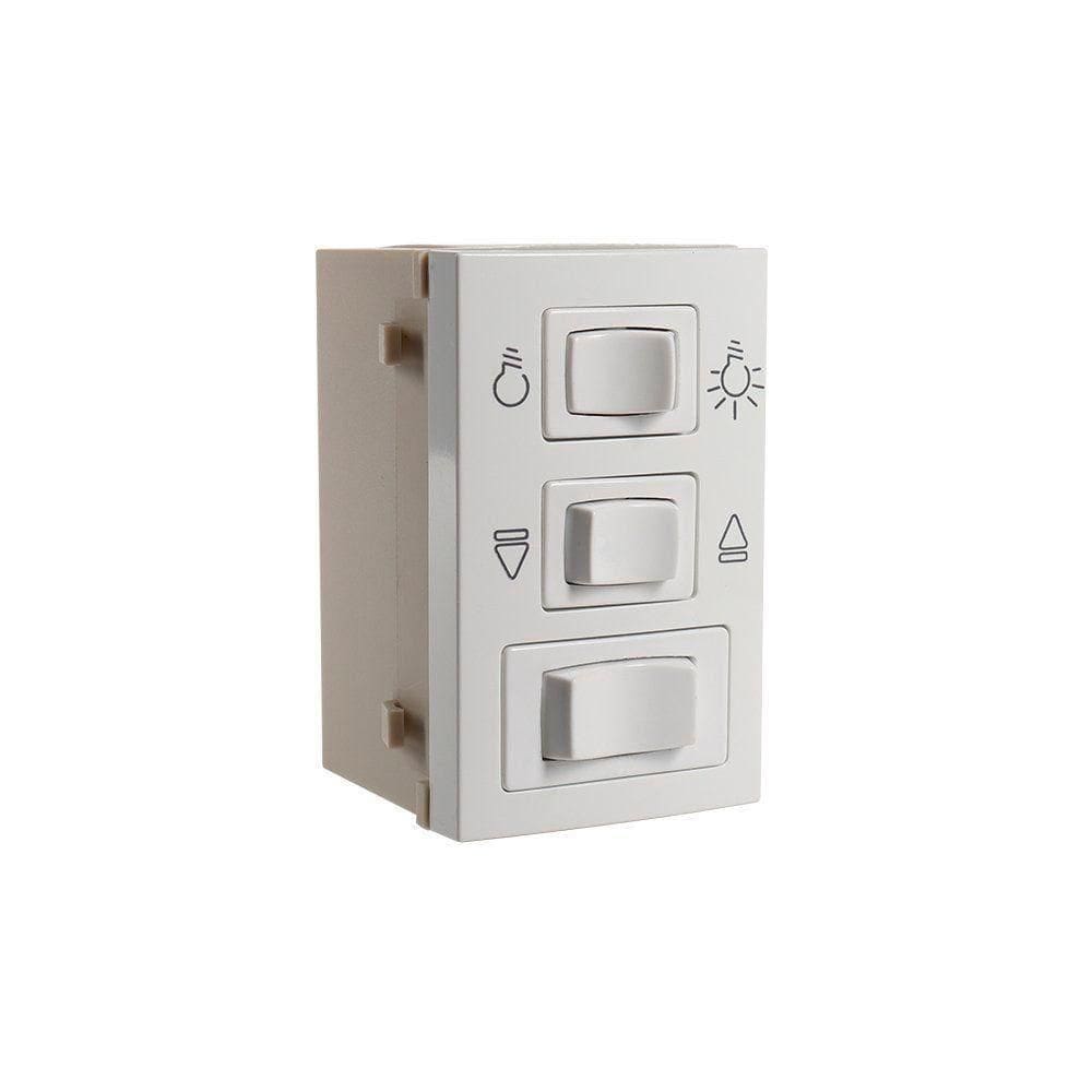 Módulo Controle De Ventilador Margirius Sleek 3 Velocidades Branco 110V