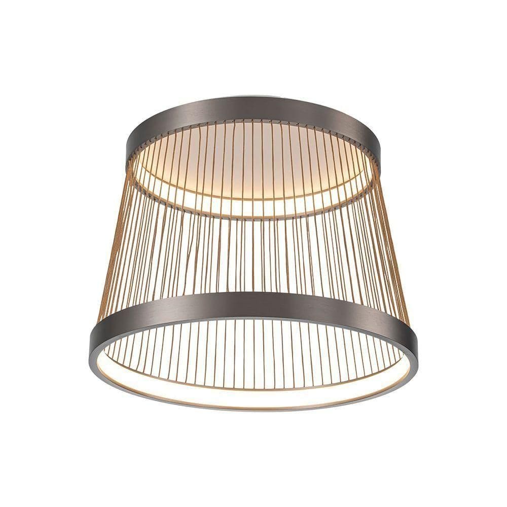 Plafon Nordecor Beys 2939 Led Bivolt Cinza-dourado 3000K