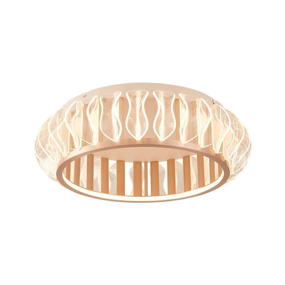 Plafon Nordecor Wavy 2948 Led Bivolt Ouro Champagne 2700K