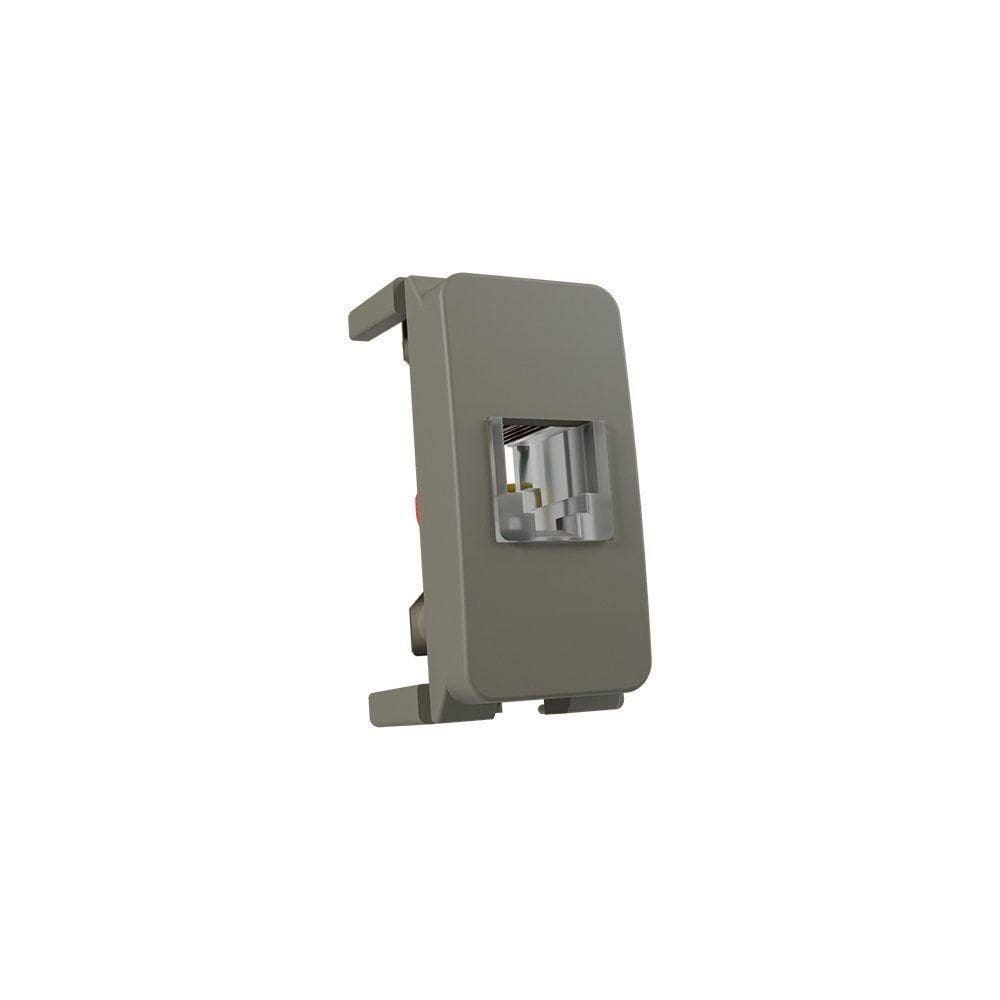 Módulo Tomada Para Telefone Padrão Americano Margirius B3 Colors Rj11 4 Fios Argila