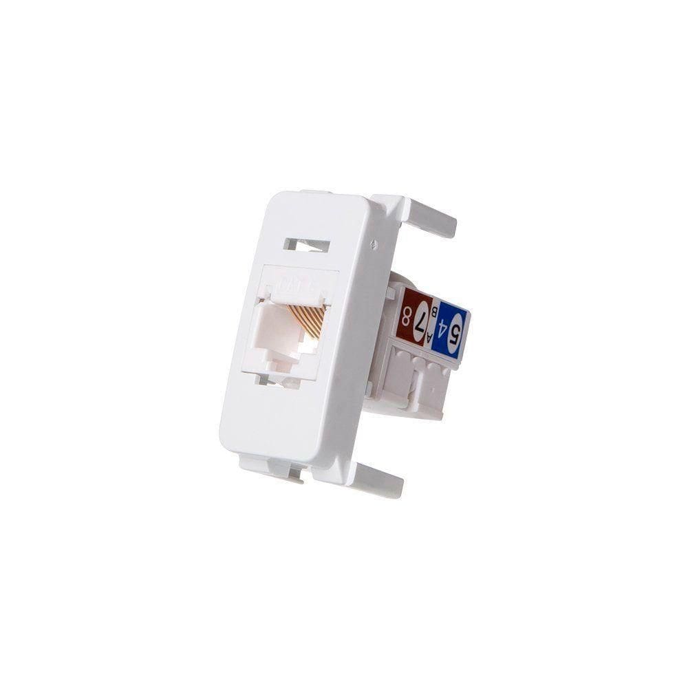Módulo Tomada Para Rede De Informática Margirius B3 Rj45 Cat6 Branco