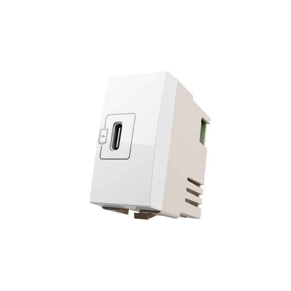 Módulo Tomada Carregador Usb-c Margirius Sleek 2a 10W Branco