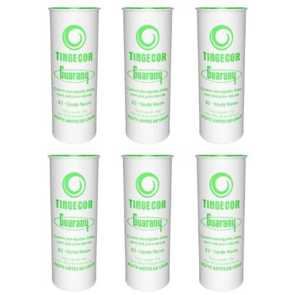 Tinta Tecido Tingecor Guarany 40G Tintol 6U Verde Neon