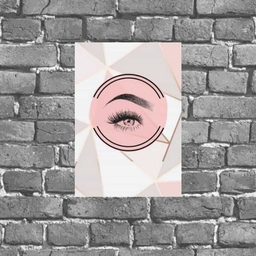 Placa Decorativa Design De Sombrancelhas 18X27Cm