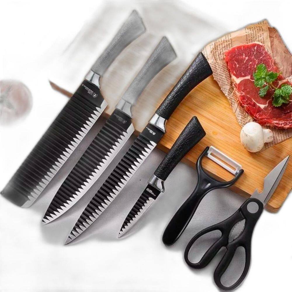 Conjunto Facas Profissional 6 Peças Antiaderente