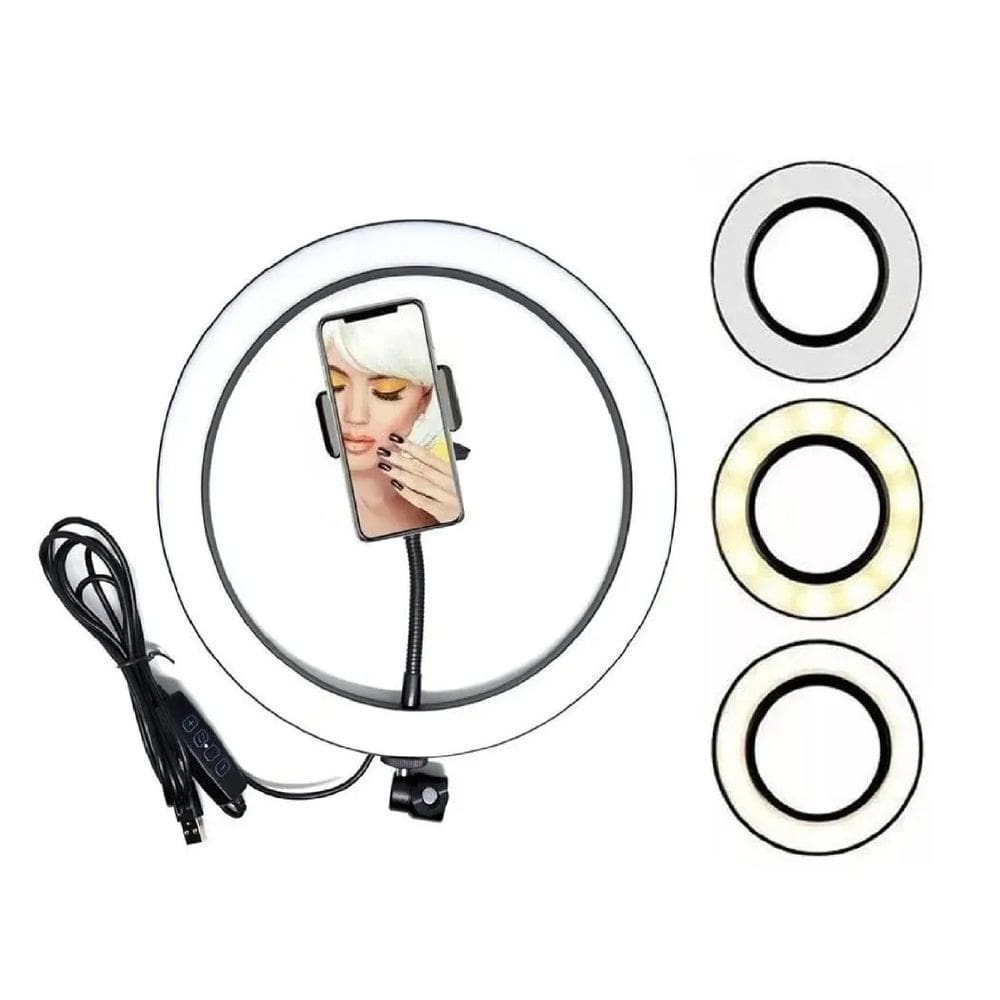 Ring Light 10 Pol Iluminador Led Misto Sup. Celular Kp-Pl26