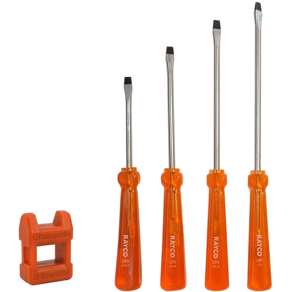Kit 4 Chave De Fenda 3/16 75 A 150Mm Aço Cr-V E Magnetizador