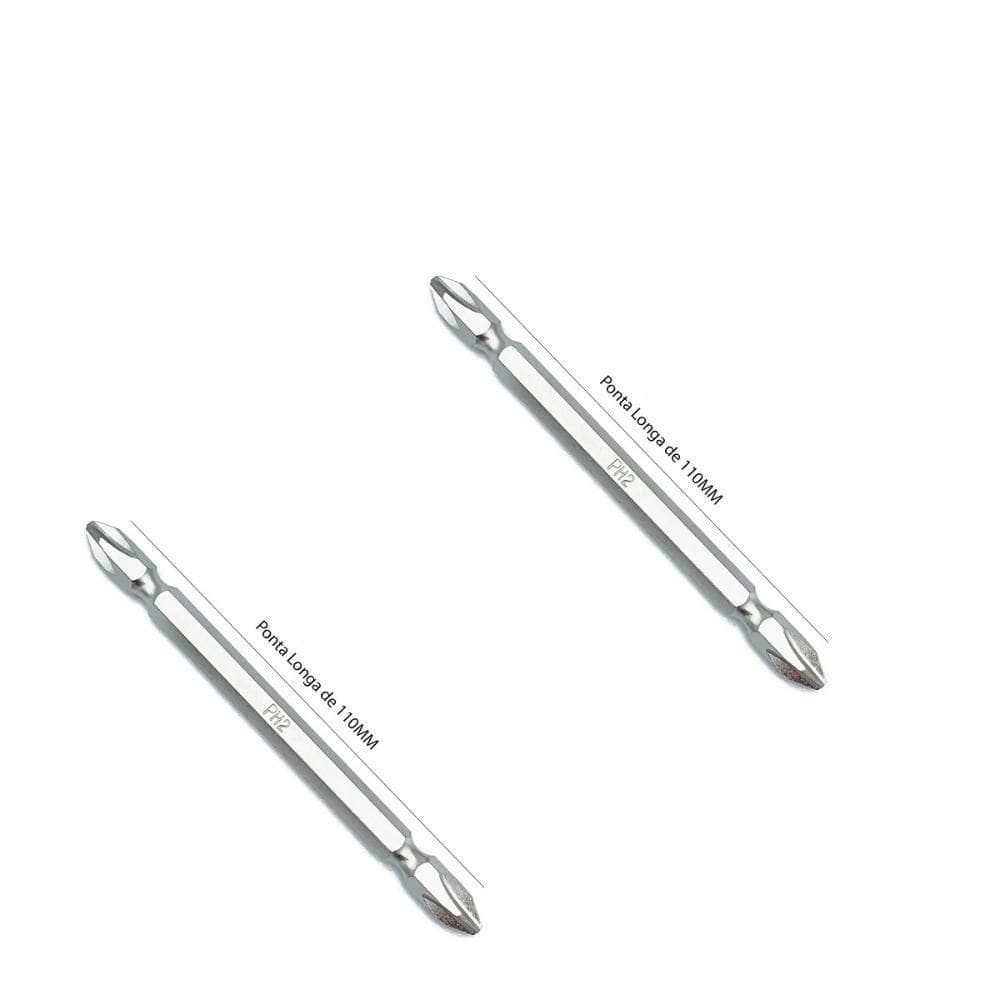 Ponteira Bits Dupla Imantada PH2 - 1/4 x 110mm