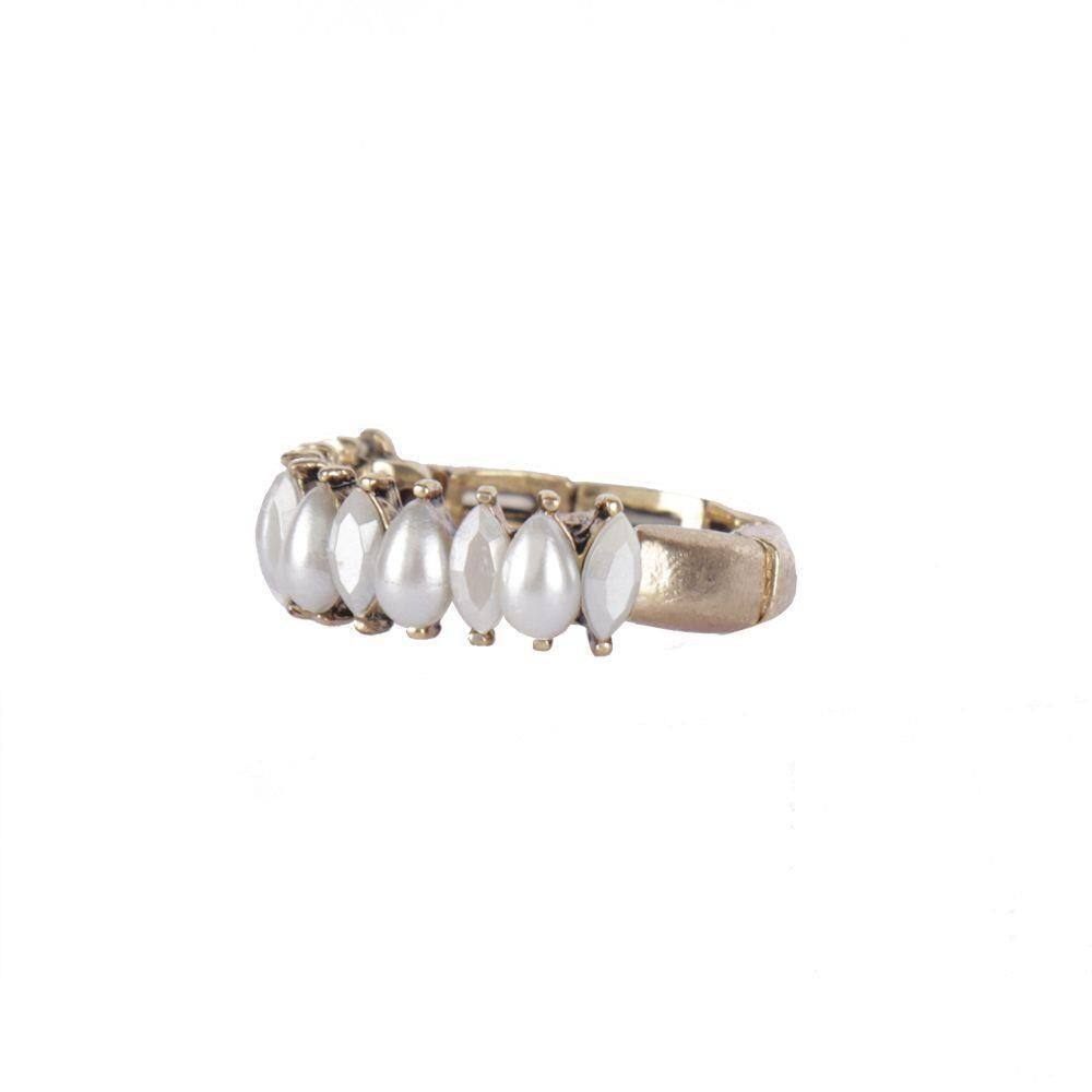 Anel Armazem Rr Bijoux Mini Gotas Perola Dourado