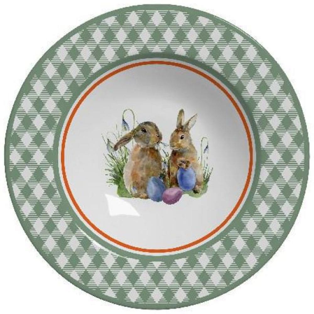 Jogo De Pratos Coelho Bunny Fundo 6 Pcs