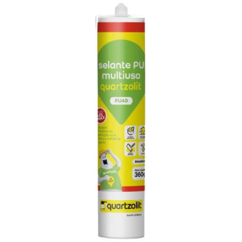 Adesivo Selante Pu40 Multiuso Cinza Quartzolit 360G