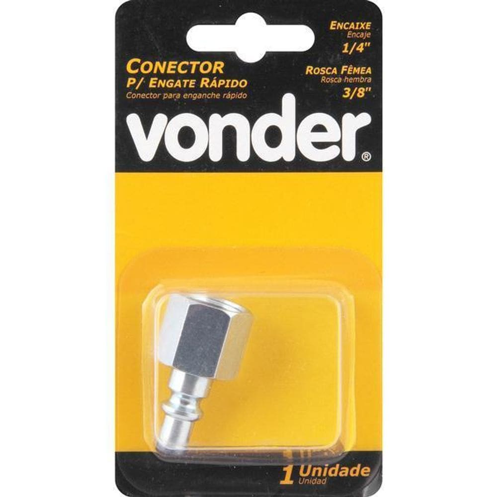 Conector Femea Rosca 1/4X3/8 Com 1 Peça Vonder
