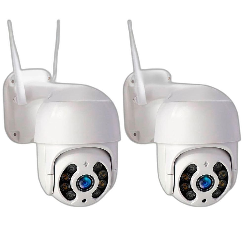 Kit 2 Câmeras Externa Ip Prova D`Água Infravermelho Externa