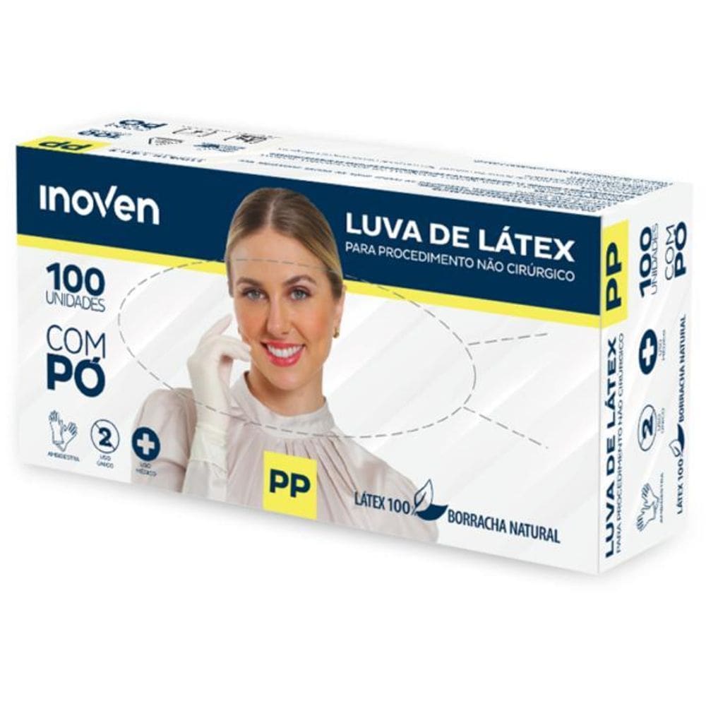 Luva Látex Procedimento Pp P M G - Com 100 - Inoven Pp