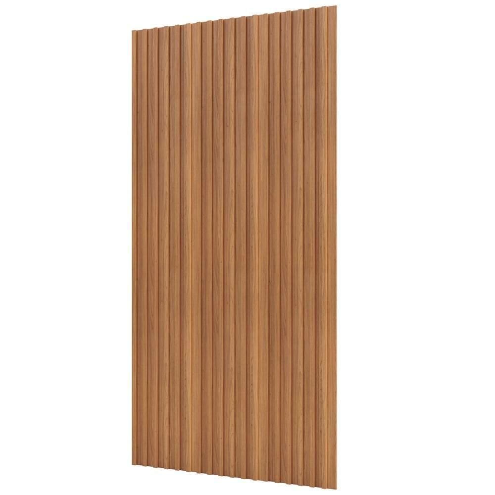 Painel Ripado De Madeira Para Sala Quarto 134x183cm Bairon D03 Freijó - Lyam Decor