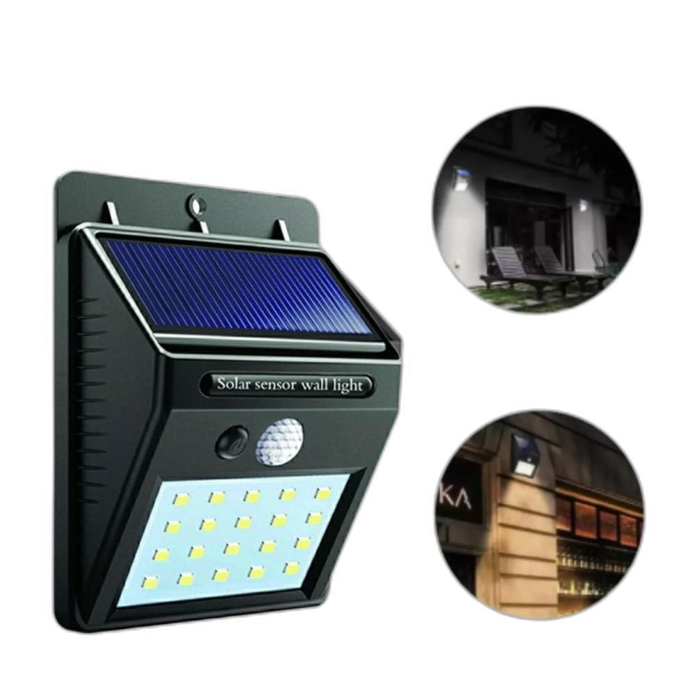 Luminária Parede Energia Solar Sensor Movimento Presença 30