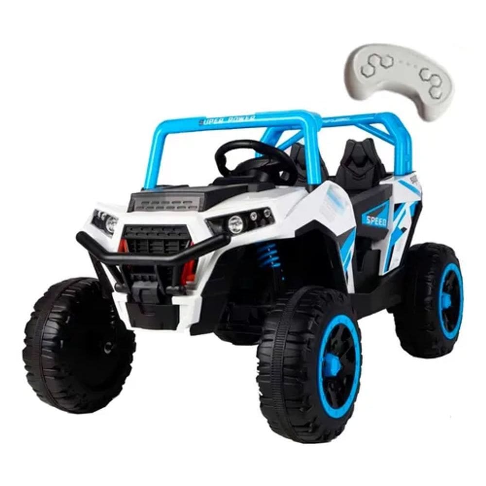 Mini Carro Elétrico Bateria 6v Com Controle Remoto Luz Rádio