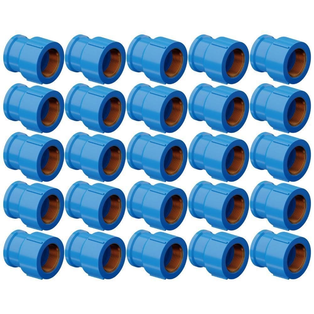 Kit 25 Unidades Luva Soldável Bucha Latão 25 Mm X 3/4 Tigre