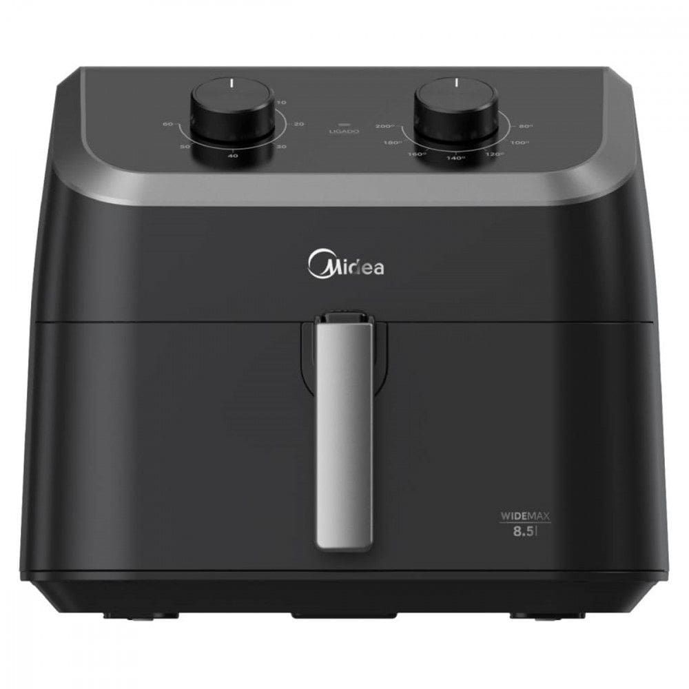 Fritadeira Elétrica Air Fryer Midea 8,5L Widemax 1900W - Preto/Inox