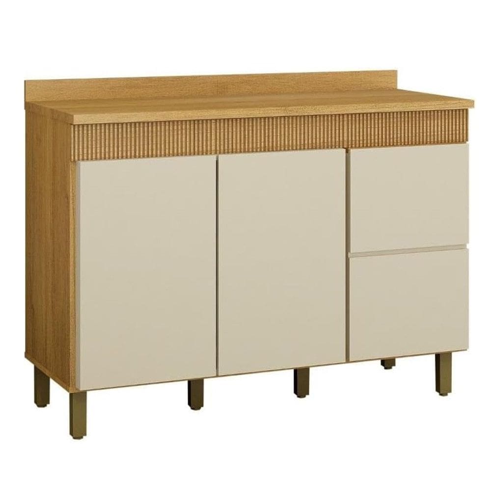 Balcão Dakota 120cm MDP/MDF com 4 Portas Valdemóveis