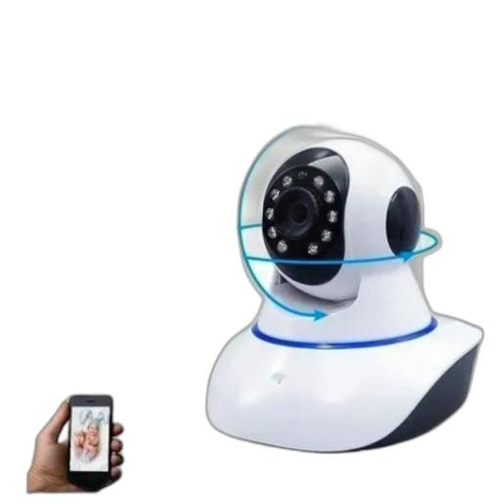Babá Eletrônica Câmera Ip Wifi Noturna S/Fio 3 Antenas.