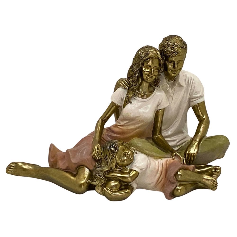 Figura Decorativa Estatueta Família 19 X 12 X 11 Cm - 257-854