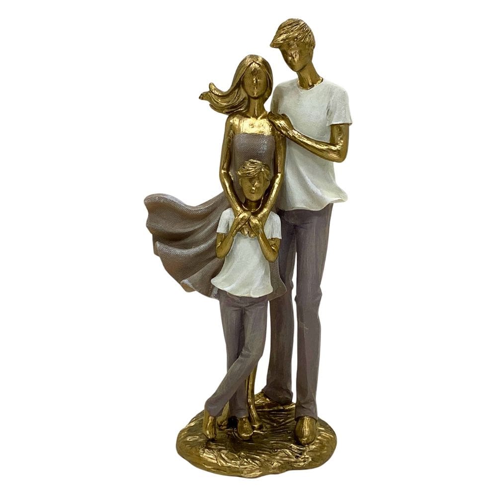 Figura Decorativa Estatueta Família 26 X 13 X 9 Cm - 257-717