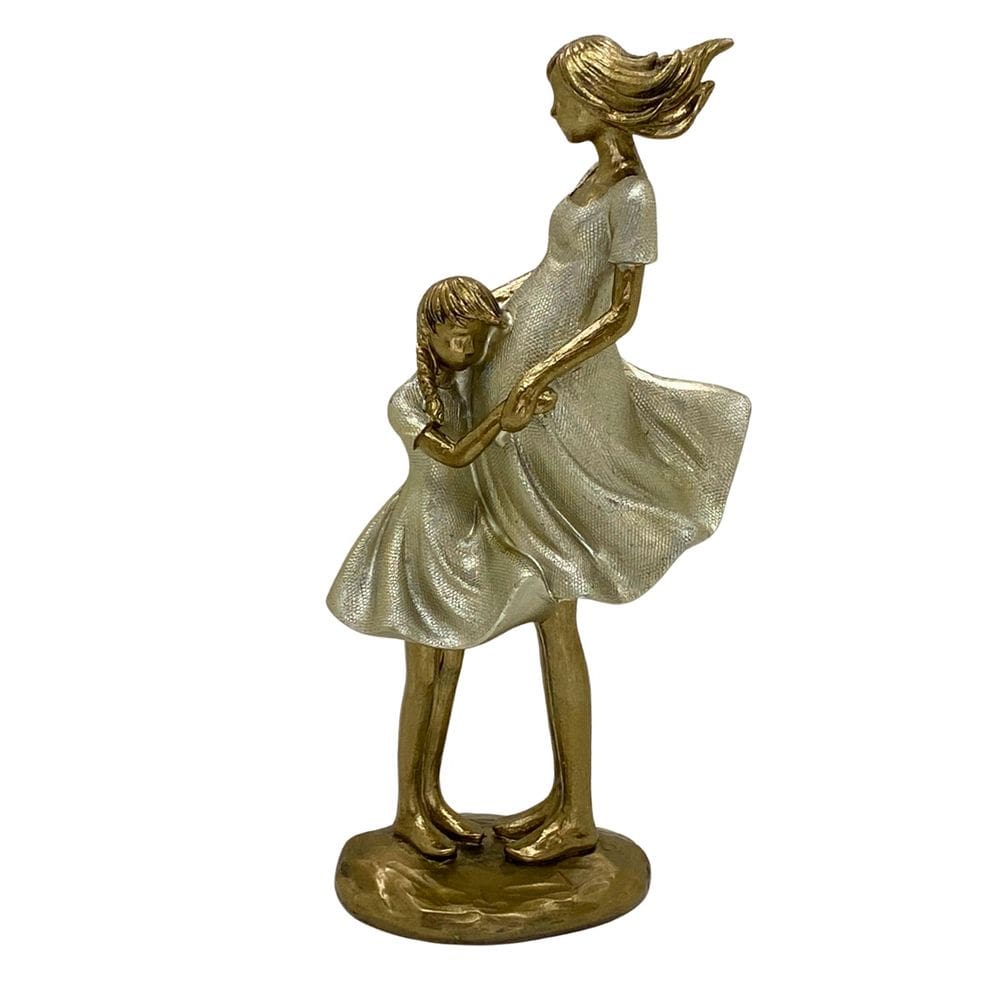 Figura Decorativa Estatueta Mãe E Filha 23 X 12 X 7 Cm - 257-361