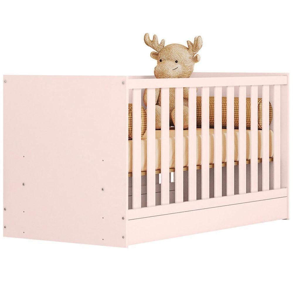 Berço Infantil Mini Cama Mdp Doce Mel Rosa