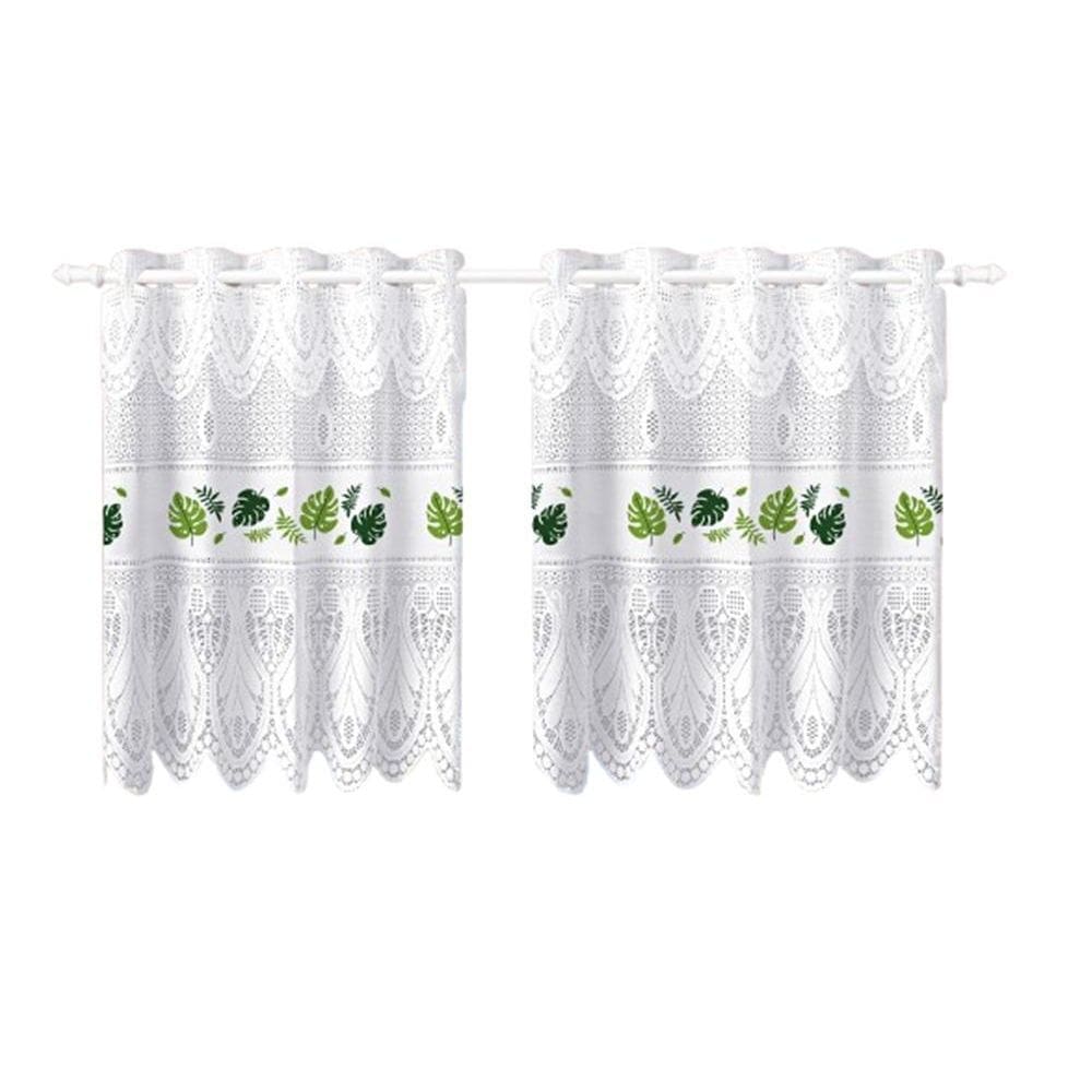 Cortina Pia Vitro Stilo Renda Cozinha 1,60X0,80 Alt