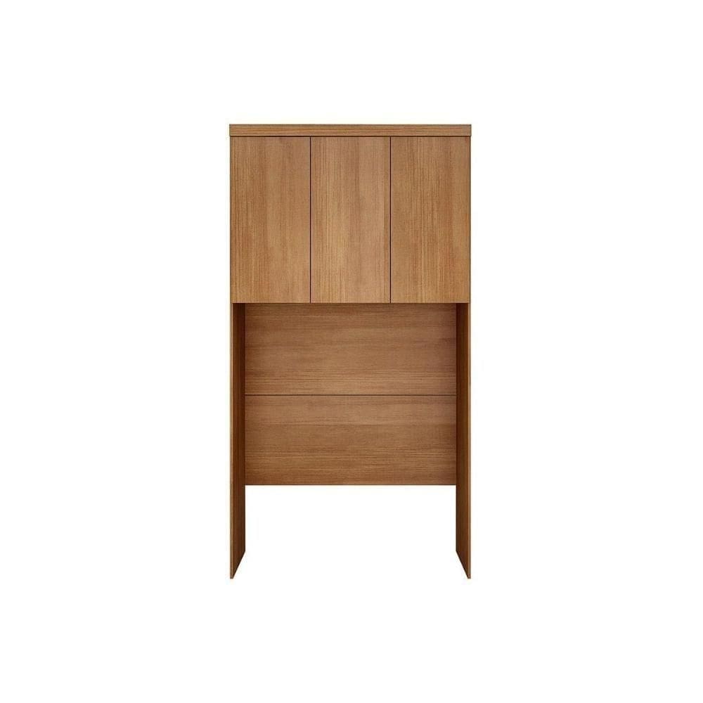 Modulado De Quarto Armário Ponte Aéreo Solteiro Rizon-linea C- 3 Portas Cumaru Ripado 3d - Horizonte