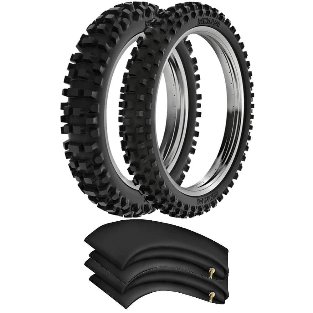 Kit Pneu Biz 125 Pop 110i 80/100-14 + 60/100-17 Sh31 Rinaldi + Camara