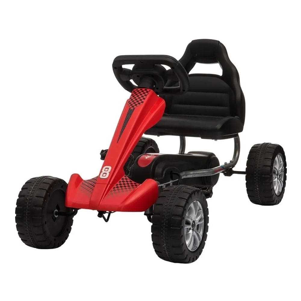 Mini Kart Vermelho Infantil Pedal Inmetro 25kg Carrinho