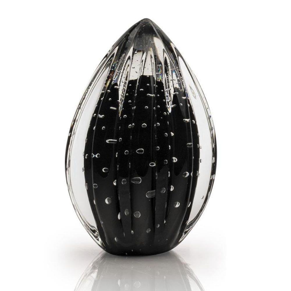 Vaso Pinha Em Cristal Murano Preto - São Marcos 16Cm