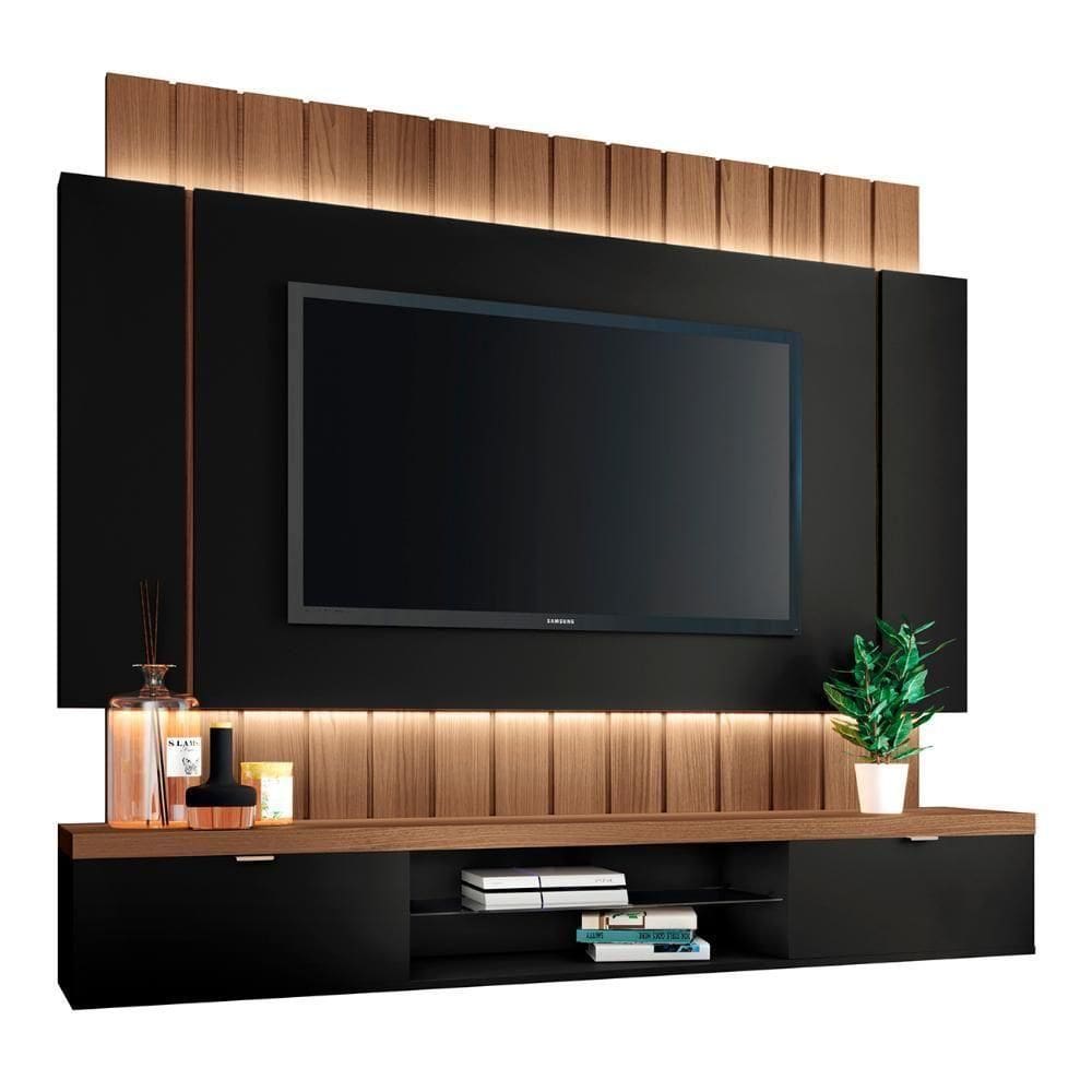 Painel 55 Pol 180cm Bancada Suspensa Illuna H01 Off-castanho - Mpozenato
