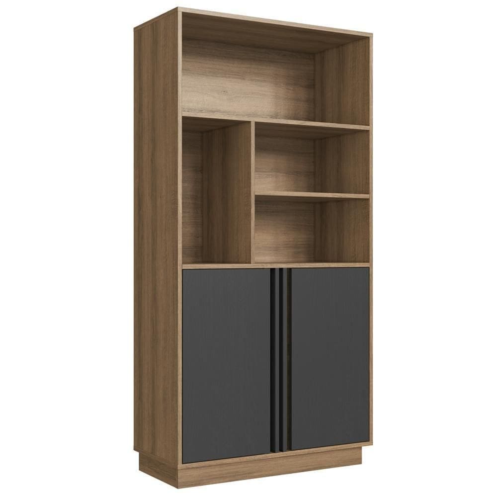 Armário Para Escritório Office 2 Portas 160 Cm Ar4001 Faem Mel Grafite