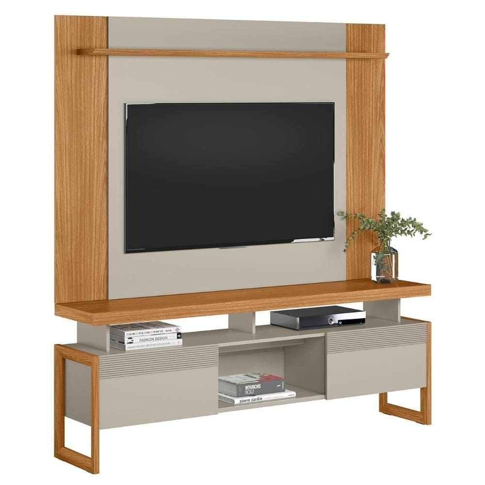 Painel 55 Pol Lana E Rack 180cm Agata Nature/off L06 - Mpozenato