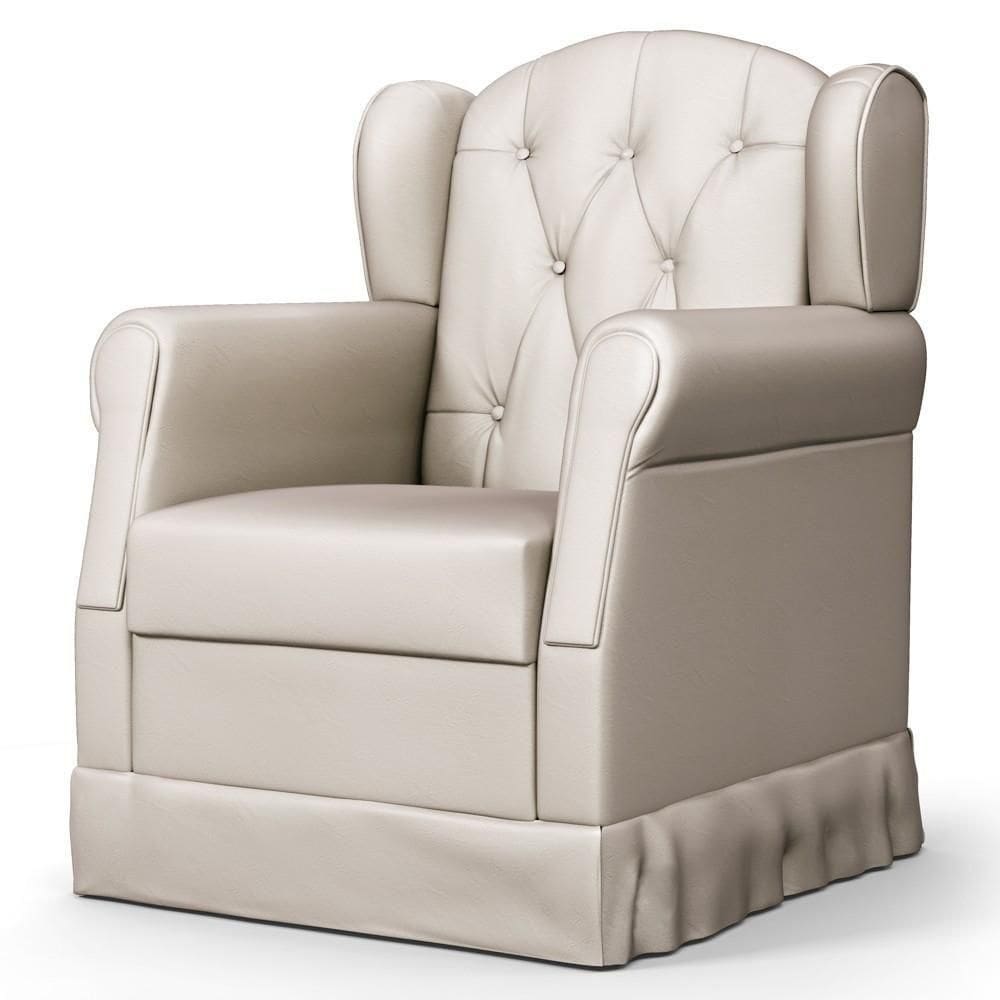 Poltrona De Amamentação Balanço Lucy P04 Sintético Bege - Mpozenato