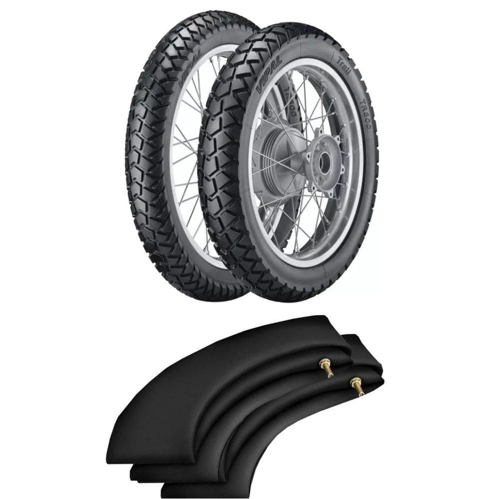 Kit Pneu Transalp 130/80-17 + 90/90-19 Tr300 Vipal