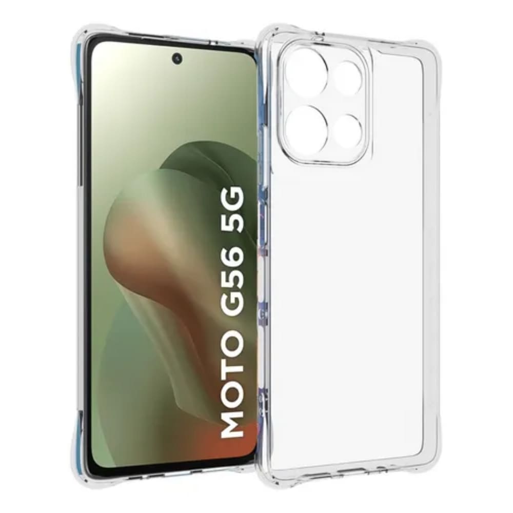 Capa Capinha Para Moto G56 Antishock Transparente Bordas Reforçadas