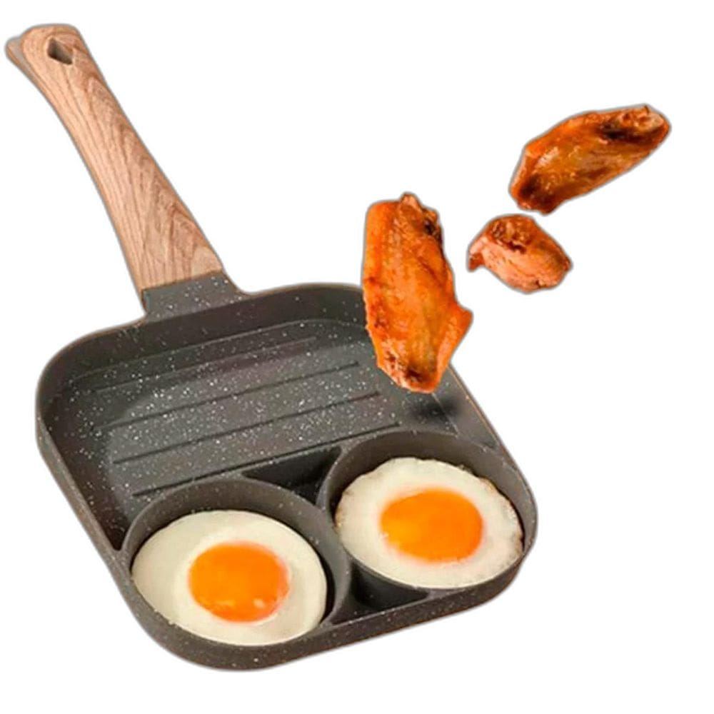 Frigideira Sem Óleo Praticidade Para Fritar 4 Ovos