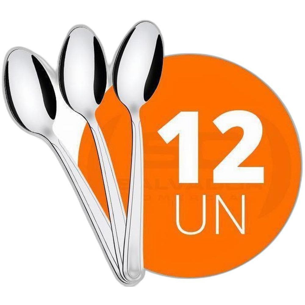 12 Colheres Sobremesa Búzios Em Aço Inox Csibag - Tramontina