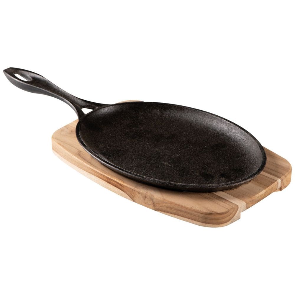 Conjunto Tábua Madeira Chapa Mix Grill Churrasco Ferro Fundido Tramontina