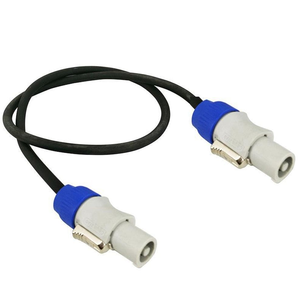 Kit Com 20 Cabos Powercon 1M Branco / Branco