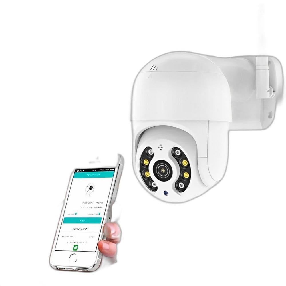Câmera 360 Wifi Giratória Visão Noturna Externa