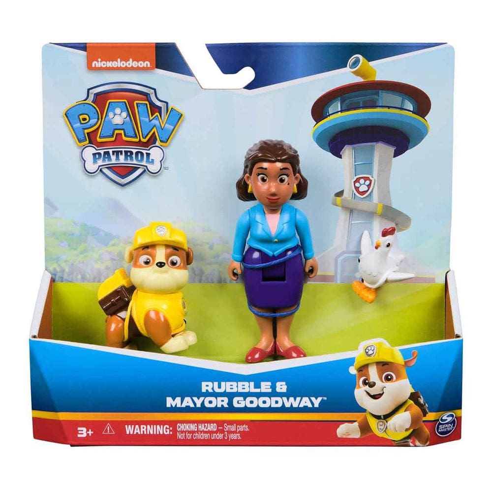 3 Bonecos Rubble, Goodway E Galinha - Patrulha Canina