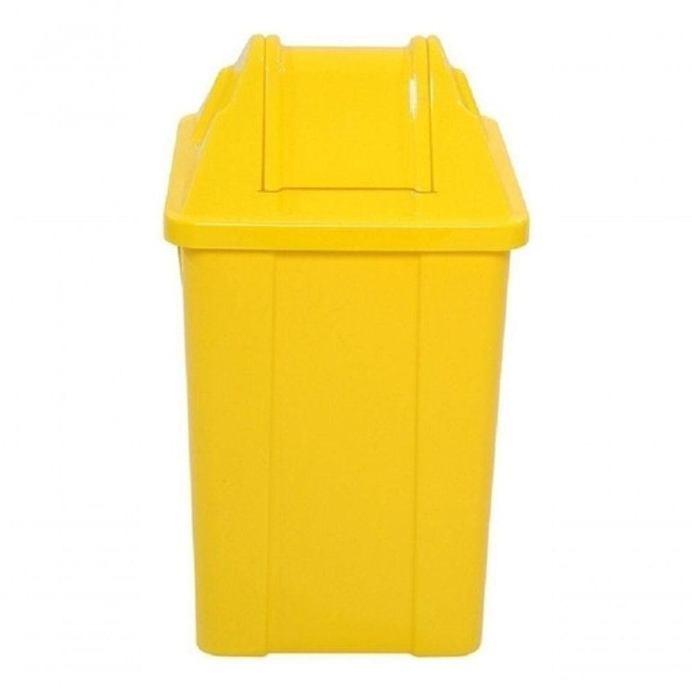 Lixeira Quadrada Com Tampa Basculante 100 Litros