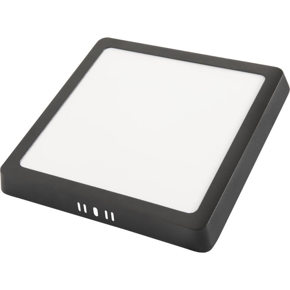 Plafon Fita Led Tramontina Quadrado De Sobrepor Preto 12 W 4000 K 840 Lm Luz Neutra